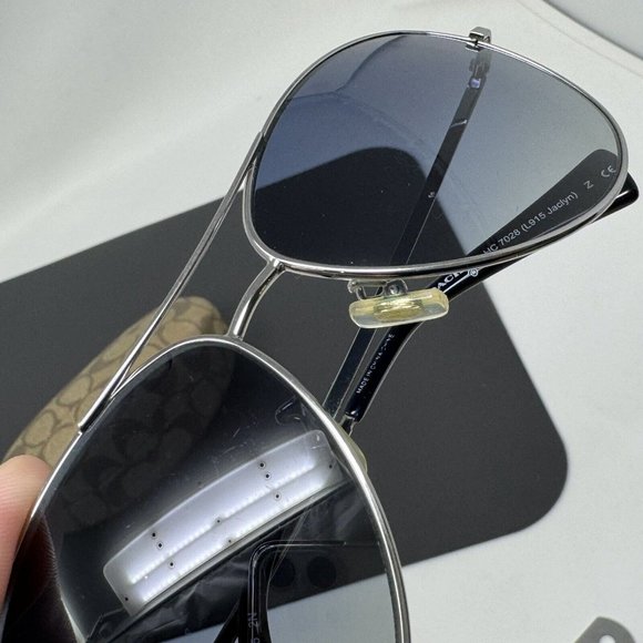 Coach Aviator Sunglasses HC7028 (L915) Jaclyn 9138/17 59 [] 13 135 Silver main image 4
